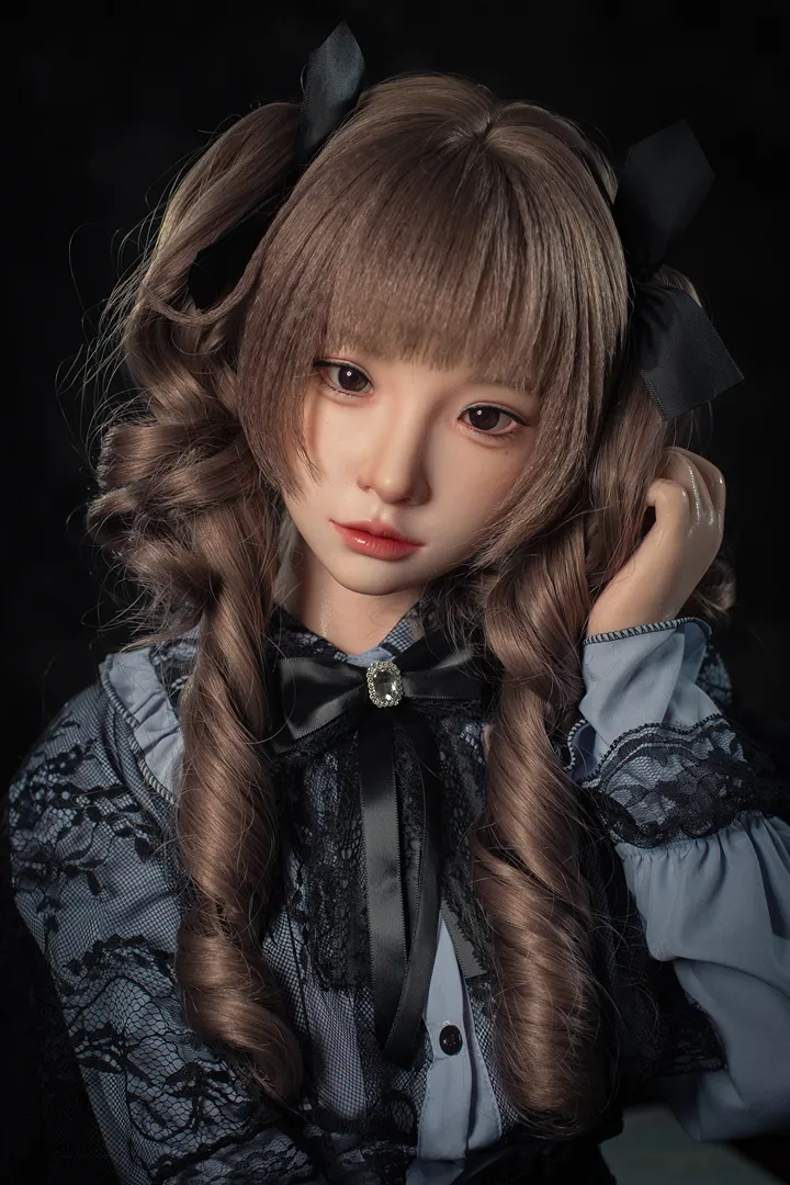 148cm (4ft10) B-Cup Gaya Gothic Lolita Silikon Anak Patung Seks Xiaorou, ROS Kepala #103B